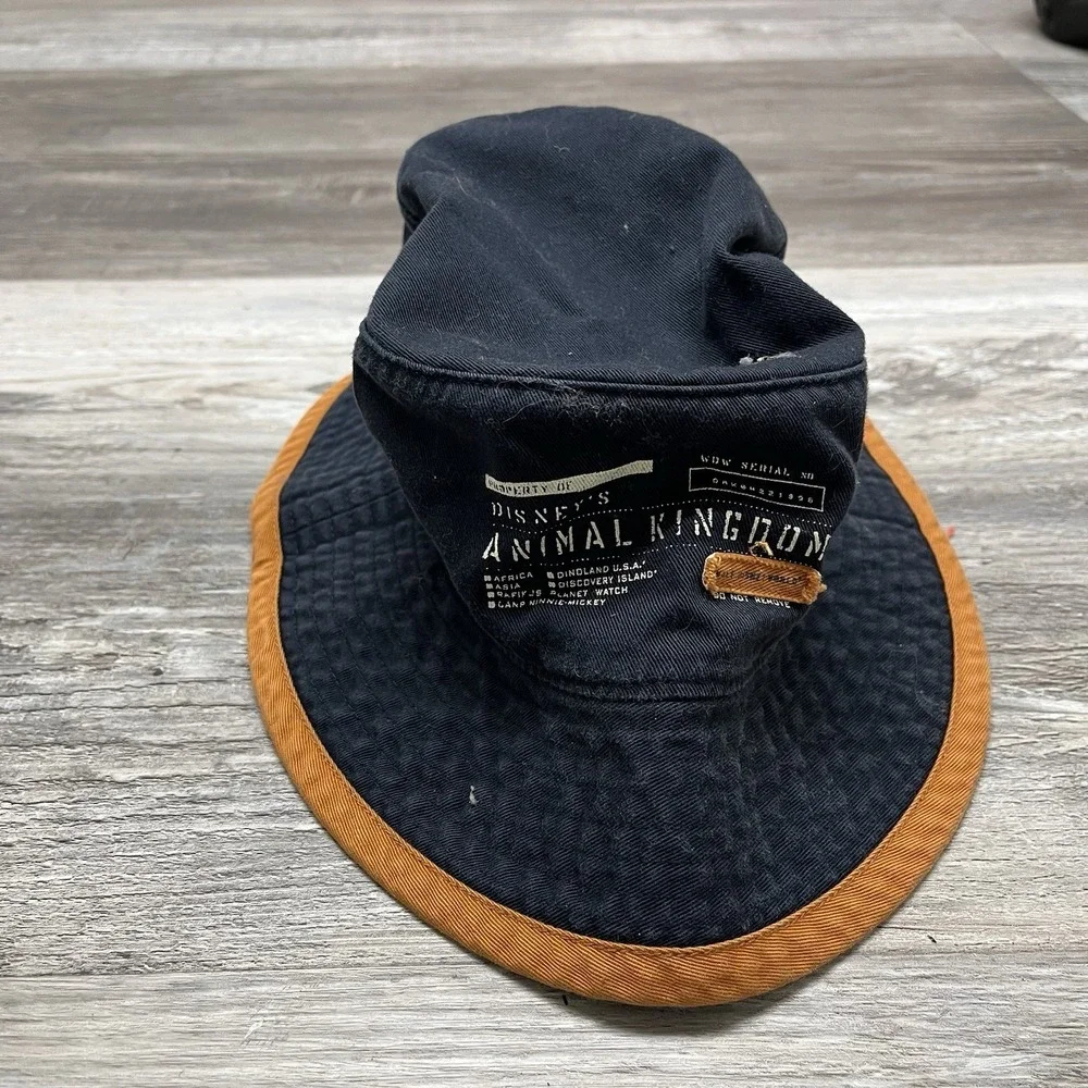 Walt Disney World Animal Kingdom Bucket Hat Blue‎ Safari adult medium